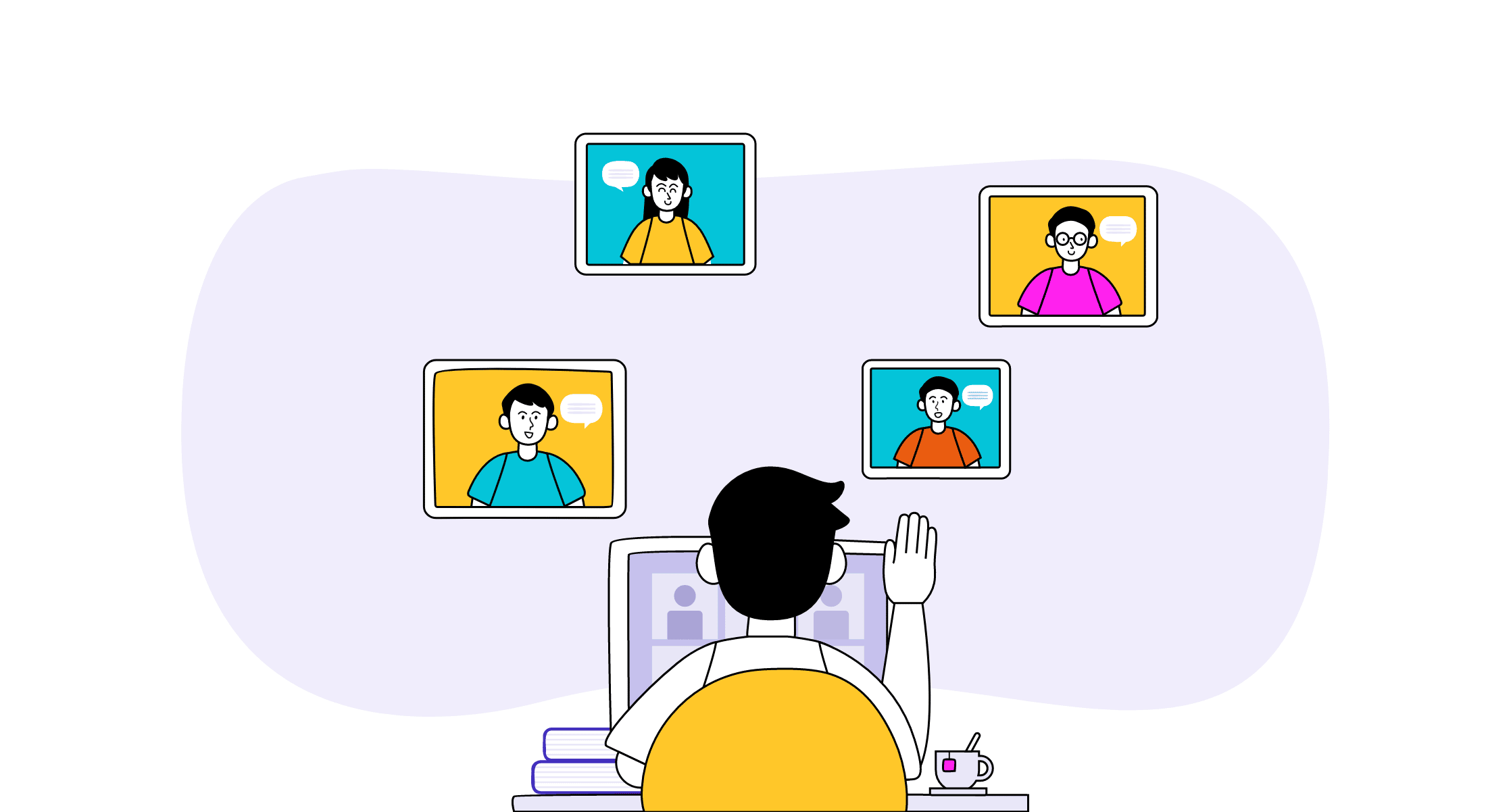Sample image of a remote interpreting platform during an online meeting